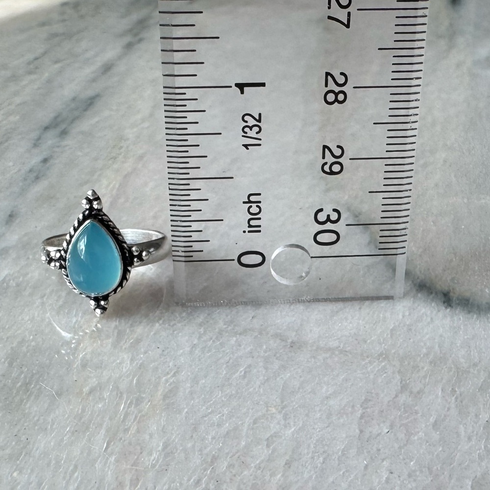 NWOT Sundance Sailor’s Guide Ring, Blue Chalcedony, Sterling Silver - Picture 4 of 5